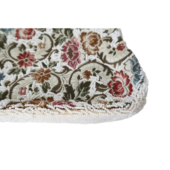 Vintage Beaded Tapestry Handbag Purse Clutch Evening Bag 1950s - Picture 5 of 8